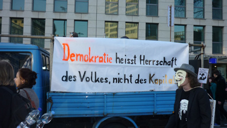 Occupy-Demo in D&uuml;sseldorf